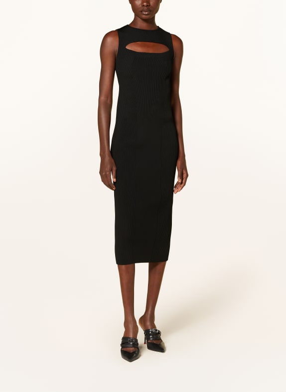 Alexander McQUEEN Knit dress with cut-out BLACK