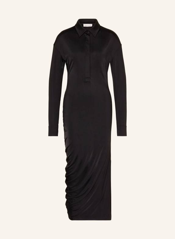 Alexander McQUEEN Hemdblusenkleid aus Jersey SCHWARZ