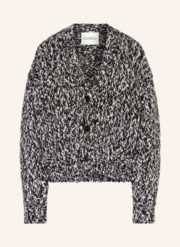 CLOSED Strickjacke SCHWARZ/ WEISS