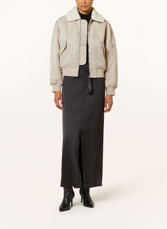 Calvin Klein Jeans Blouson mit Kunstpelz BEIGE