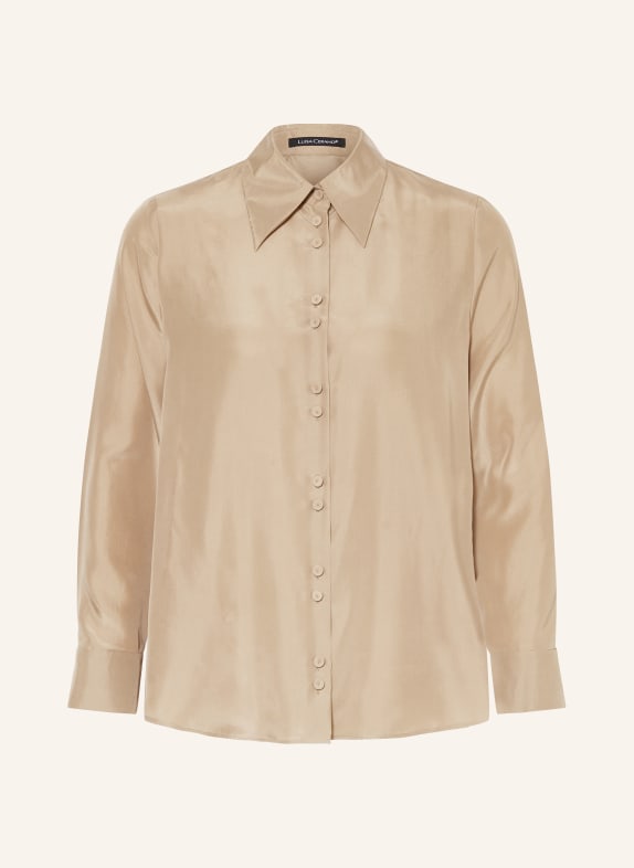 LUISA CERANO Shirt blouse in silk BEIGE