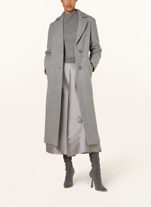 LUISA CERANO Wool coat GRAY