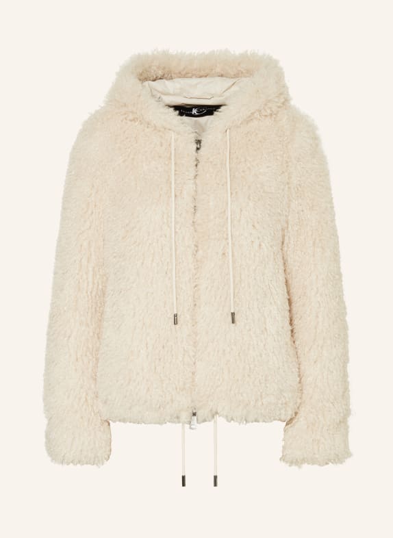 LUISA CERANO Faux fur jacket LIGHT BROWN