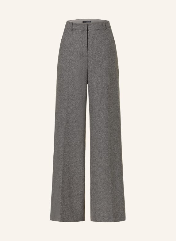 LUISA CERANO Wide leg trousers in flannel GRAY