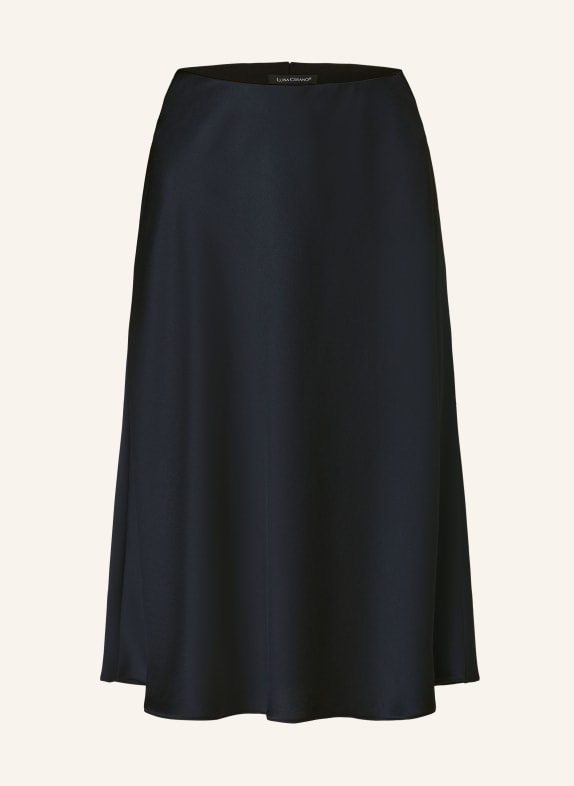 LUISA CERANO Satin skirt DARK BLUE