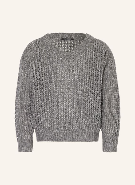 LUISA CERANO Pullover mit Glitzergarn GRAU