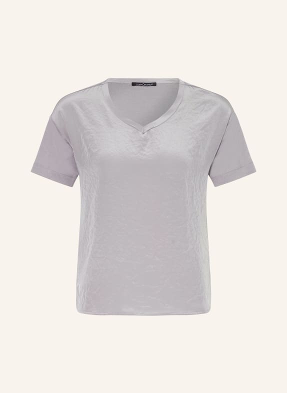 LUISA CERANO T-Shirt im Materialmix GRAU