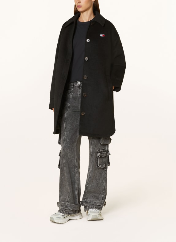 TOMMY JEANS Coat BLACK