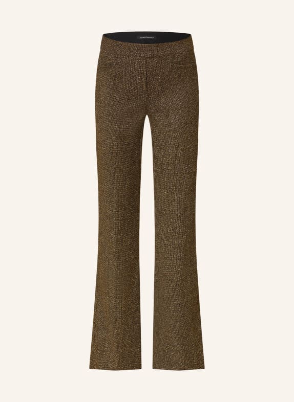 LUISA CERANO Knit trousers with glitter thread GOLD