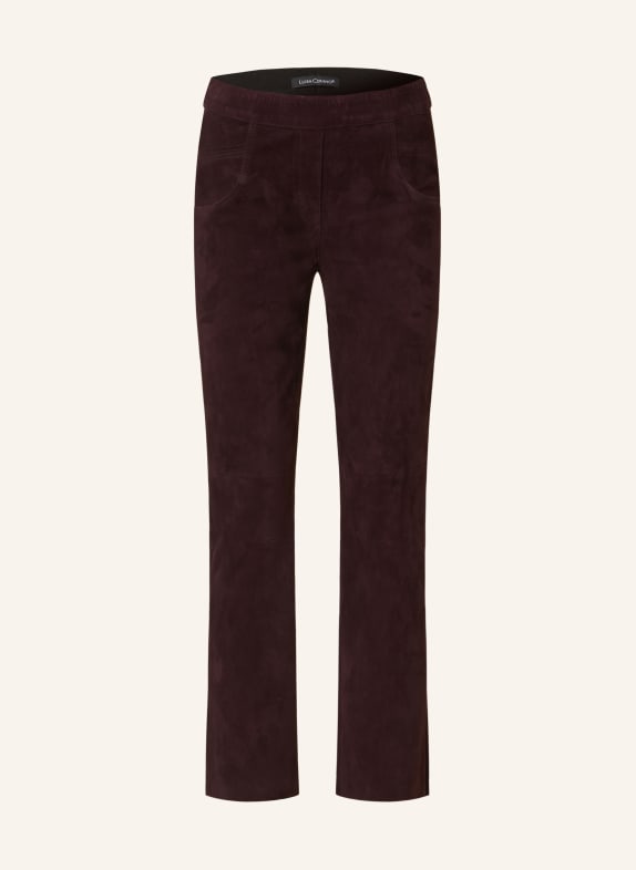 LUISA CERANO Lederhose DUNKELLILA