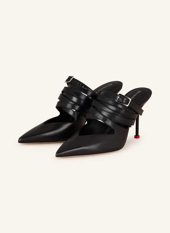 Alexander McQUEEN Klapki typu mules CZARNY