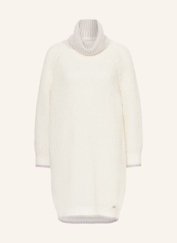 LIU JO Robe tricotée avec alpaga et fil pailleté BLANC
