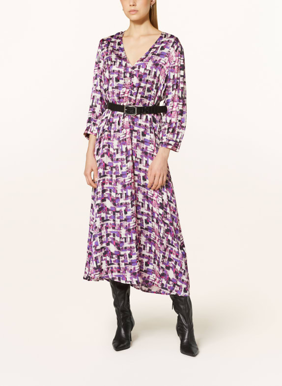 LIU JO Dress with 3/4 sleeves PINK/ PURPLE/ WHITE