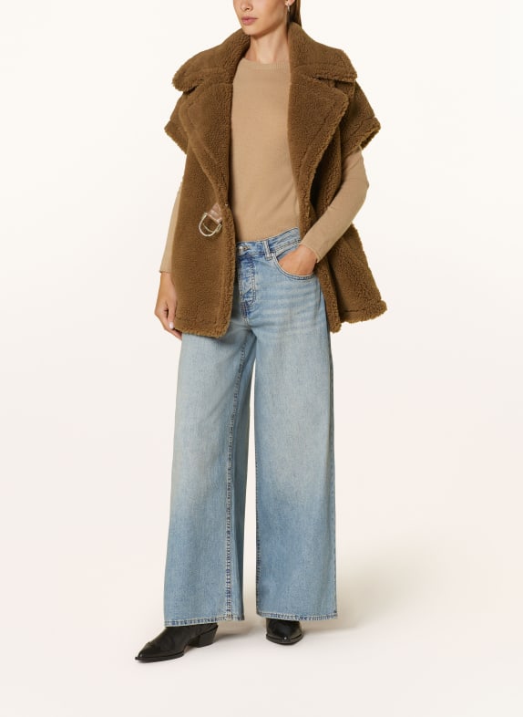 LIU JO Teddy vest BROWN