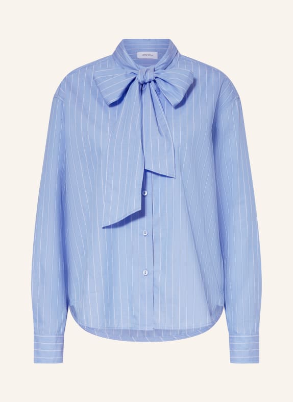 darling harbour Blouse with detachable bow tie HELLBLAU / WEIß