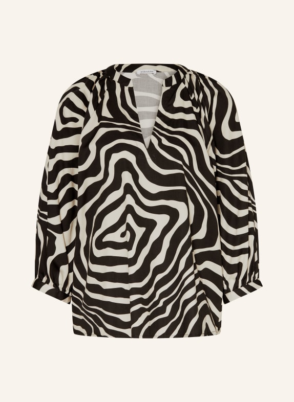 seidensticker Shirt regular fit BLACK/ CREAM