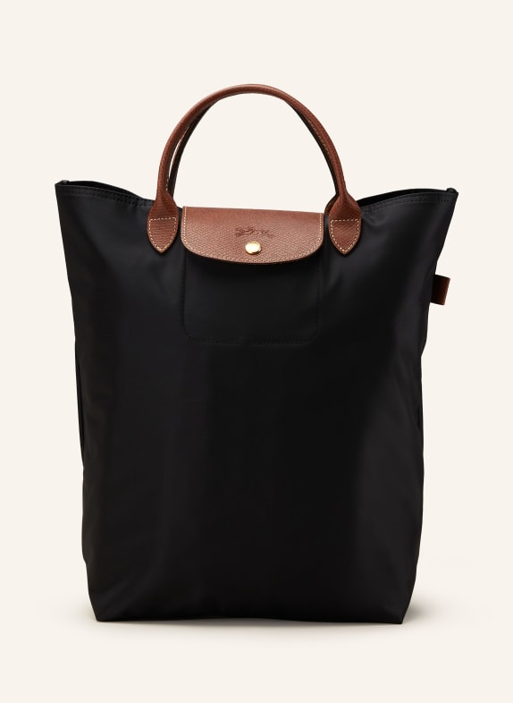 LONGCHAMP Shopper LE PLIAGE SCHWARZ/ COGNAC