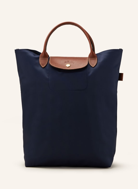 LONGCHAMP Shopper LE PLIAGE DUNKELBLAU/ COGNAC