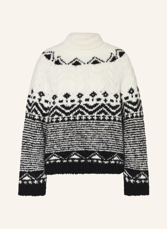 Grace Rollkragenpullover SCHWARZ/ ECRU