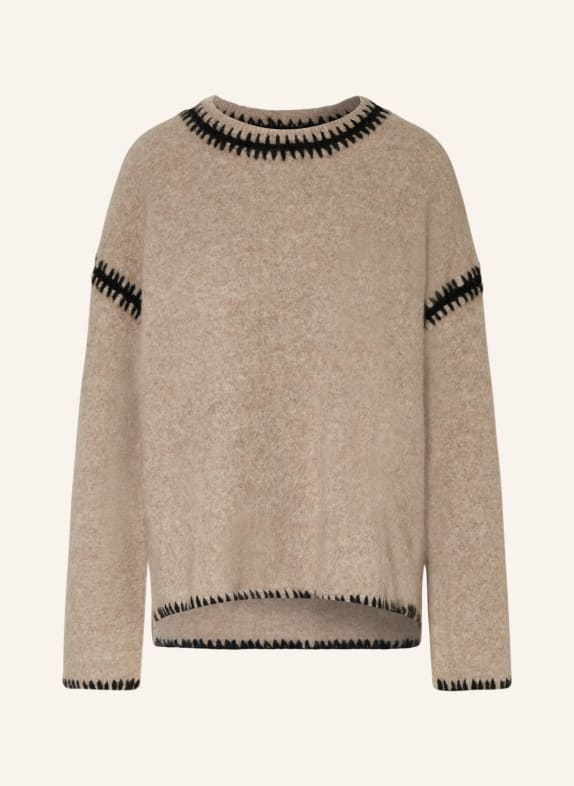 Grace Pullover HELLBRAUN/ SCHWARZ