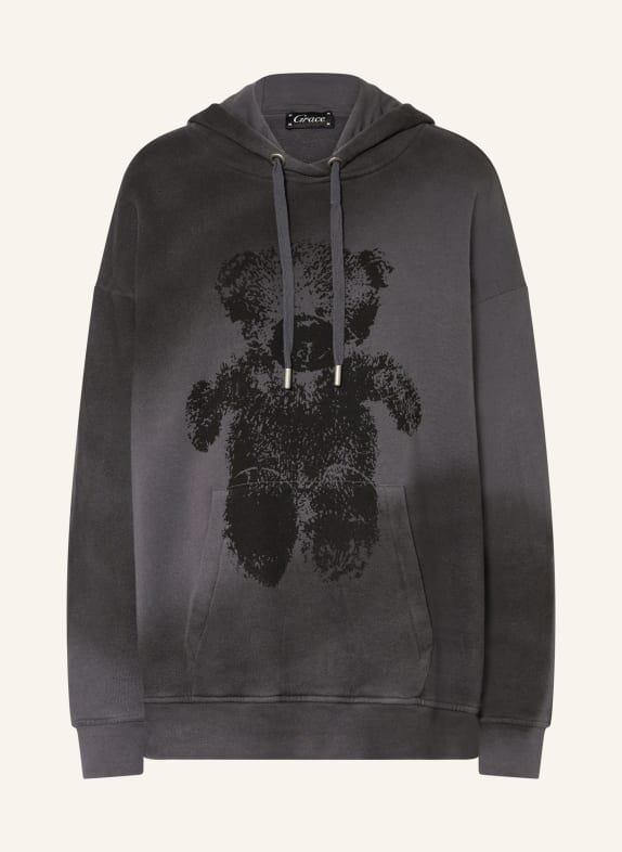 Grace Blusenshirt aus Satin DUNKELGRAU