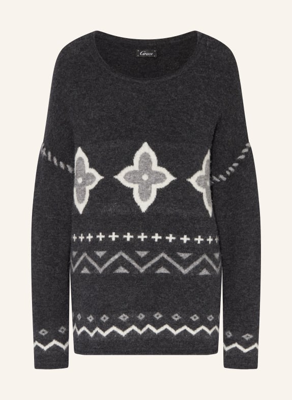Grace Pullover DUNKELGRAU/ ECRU
