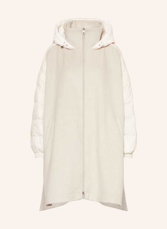 Grace Oversized-Mantel im Materialmix CREME