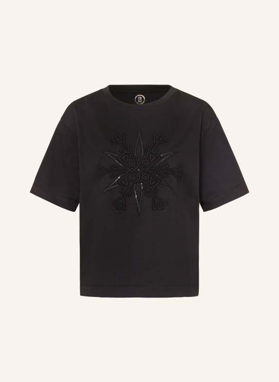 BOGNER loewe suede slim-fit shirt SCHWARZ