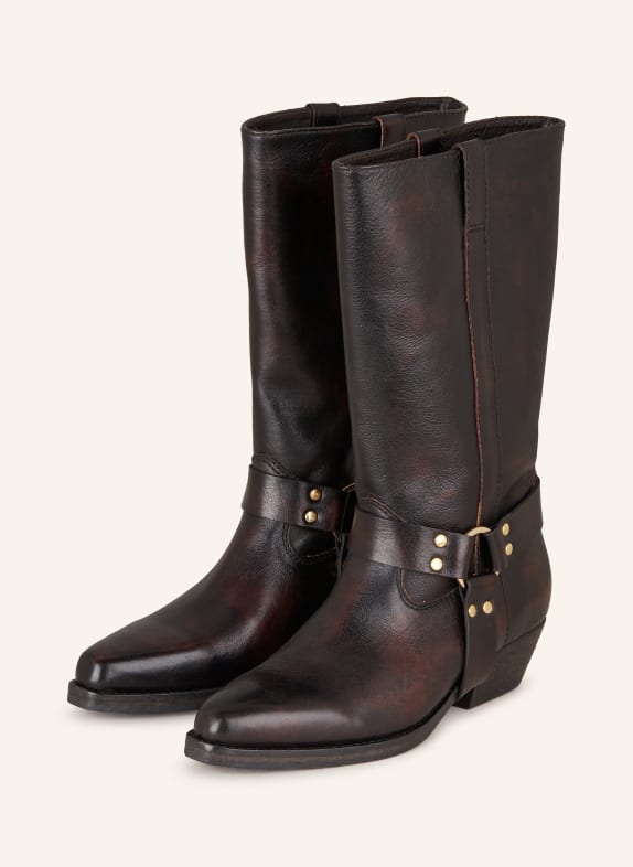 billi bi Biker boots DARK BROWN