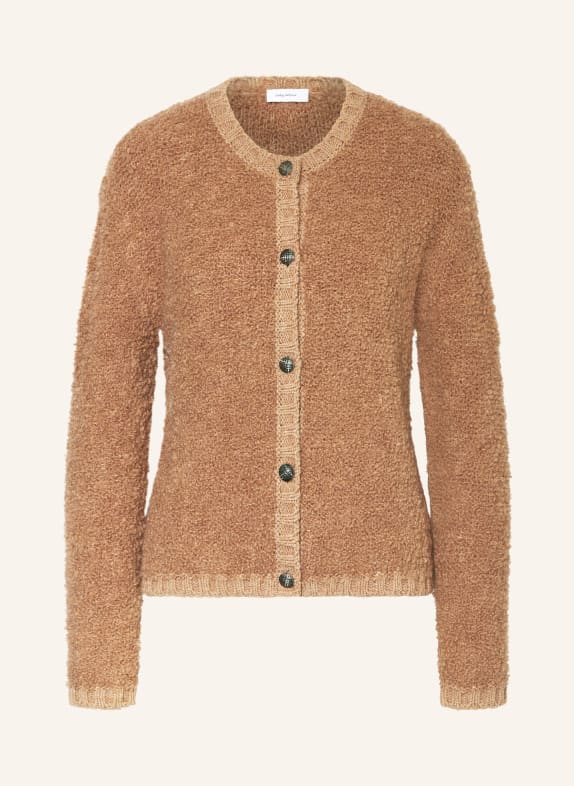 darling harbour Cardigan in teddy camel Melange