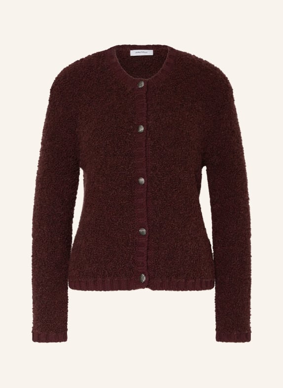 darling harbour Cardigan in teddy BORDEAUX