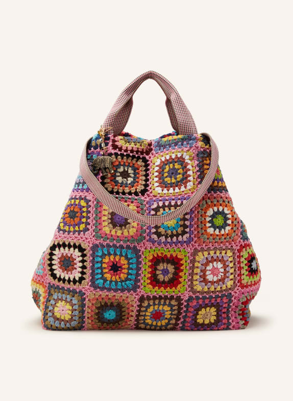 ANOKHI Torba shopper MOCNORÓŻOWY/ JASNOFIOLETOWY/ CZERWONY