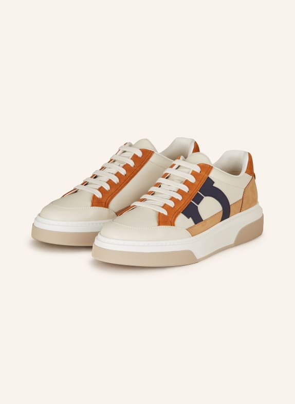 FERRAGAMO Sneakers CASSINA CREAM/ COGNAC