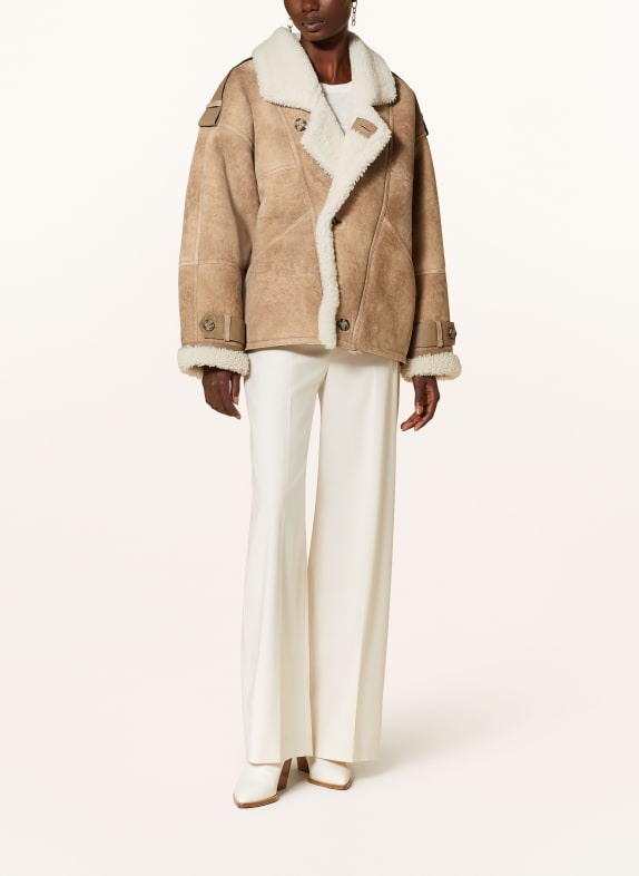 IQ STUDIO Kurtka z prawdziwego futra ERMA JASNOBRĄZOWY