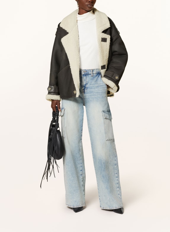 IQ STUDIO Kurtka z prawdziwego futra ERMA 9030 anthrazit