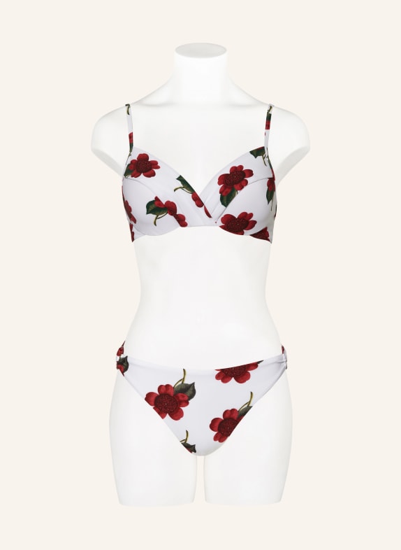MARYAN MEHLHORN Brazilian bikinibroekje THE BLOOM WIT / DONKERROOD / DONKERGROEN