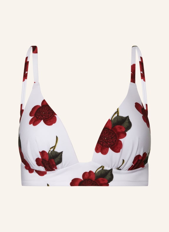 MARYAN MEHLHORN Bralette-Bikini-Top THE BLOOM WEISS/ ROT/ GRÜN