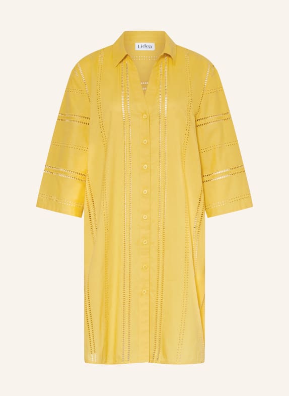 Lidea Beach dress SUMMER DIVE with 3/4 sleeves YELLOW