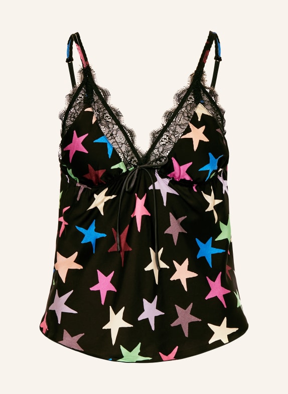 LOVE Stories Schlaftop LOVE LACE SCHWARZ/ PINK/ NEONGRÜN