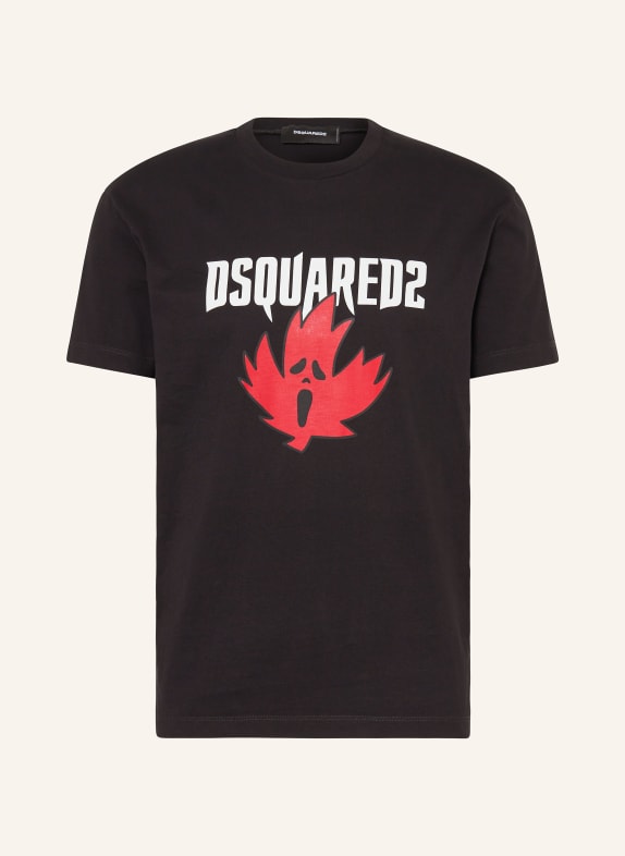 DSQUARED2 T-shirt GHOST LEAVE BLACK/ WHITE/ RED