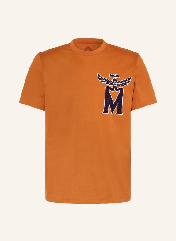MCM T-Shirt COGNAC/ DUNKELBLAU