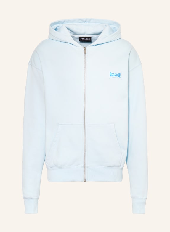 PEGADOR Oversized-Sweatjacke DACKO HELLBLAU