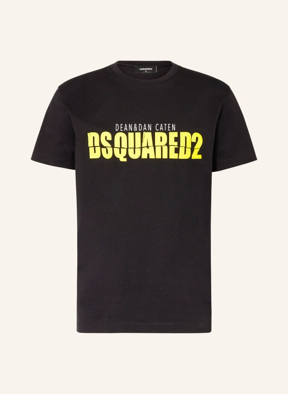 DSQUARED2 T-Shirt SCHWARZ/ WEISS/ GELB
