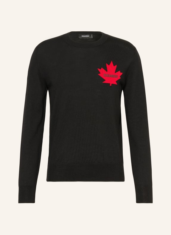DSQUARED2 Sweater BLACK/ RED