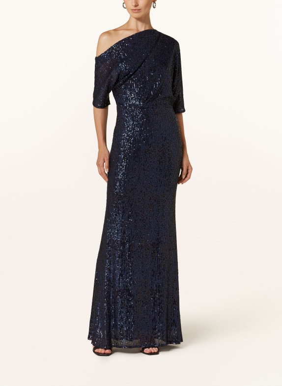 SWING Evening dress with sequins DARK BLUE