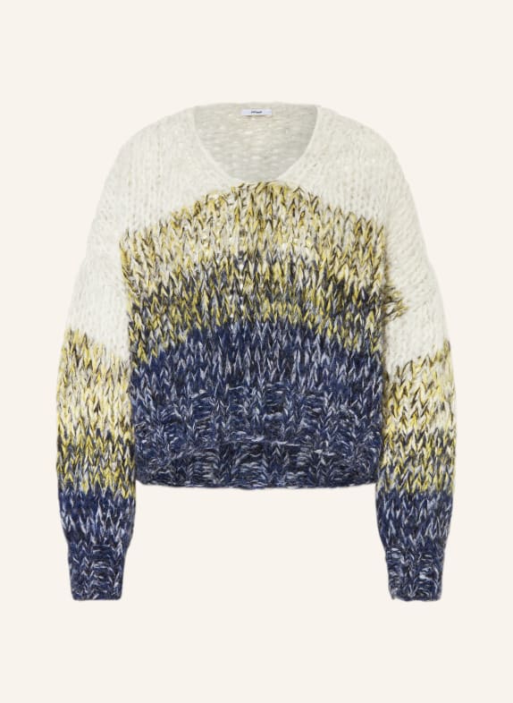 MAIAMI Alpaca sweater DARK BLUE/ YELLOW/ WHITE