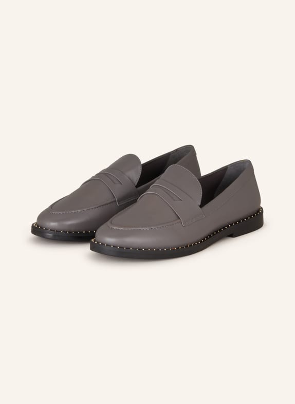 CARRANO Penny-Loafer mit Nieten GRAU