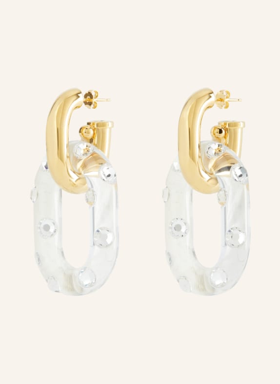 rabanne Earrings GOLD/ WHITE