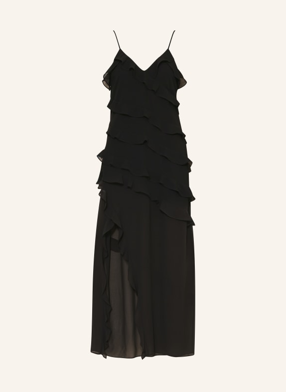 NEO NOIR Dress PALAZZO with frills BLACK