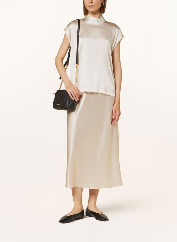 MRS & HUGS Bluse i silke BEIGE